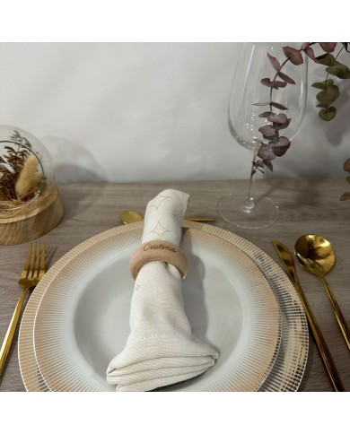 Servilletero de Madera con Nombre Grabado