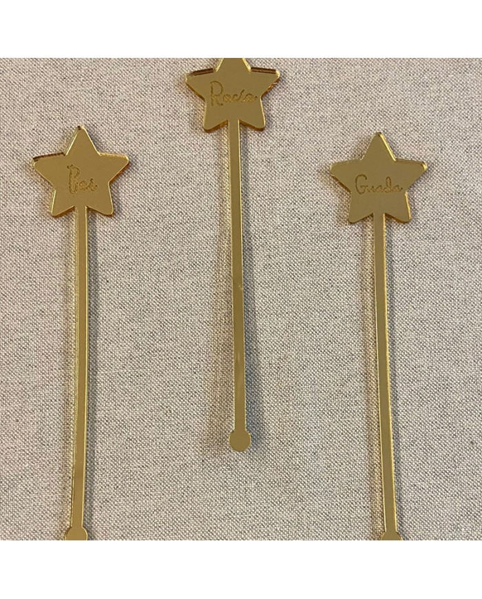 Agitador Estrella con Nombre Grabado