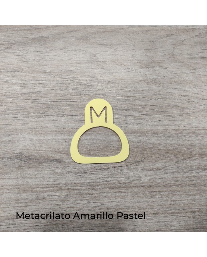 Servilletero Semicírculo con Inicial Calada