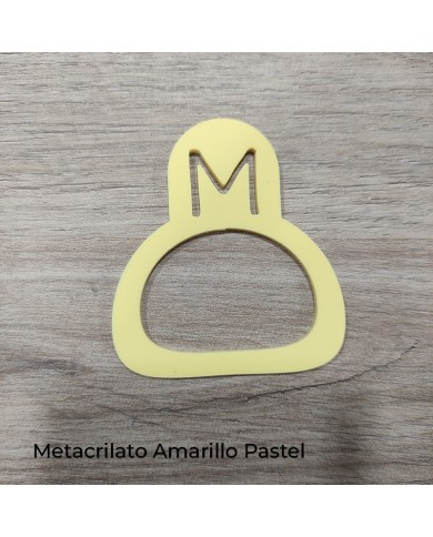 Servilletero Semicírculo con Inicial Calada Servilletero Semicírculo con Inicial Calada
