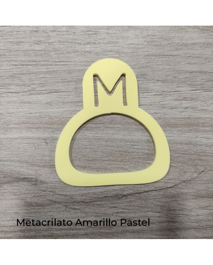 Servilletero Semicírculo con Inicial Calada