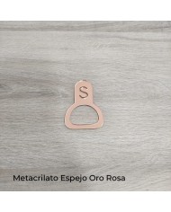 Servilletero Semicírculo con Inicial Calada