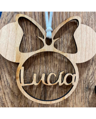 Bola de Navidad con Forma de Ratón Minnie y Nombre