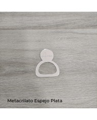 Servilletero Semicírculo con Inicial Calada