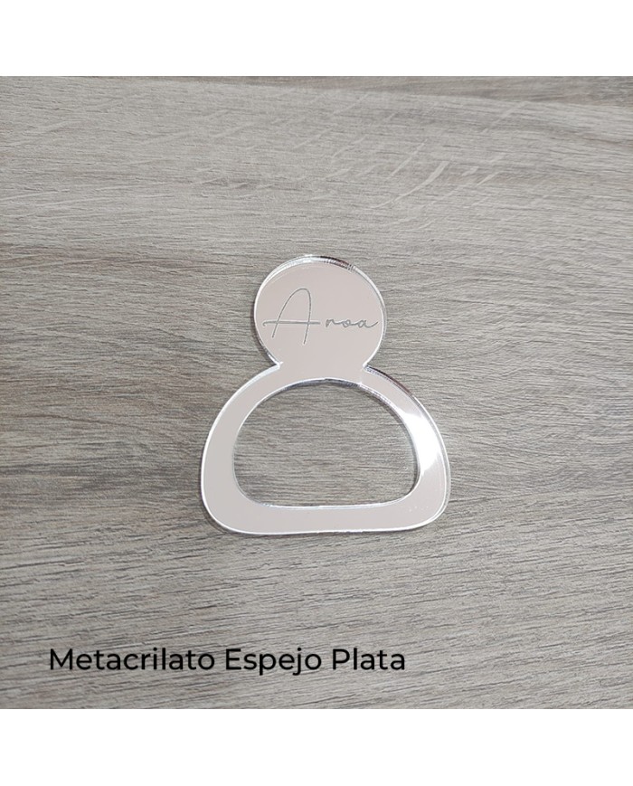 Servilletero Círculo con Nombre Grabado