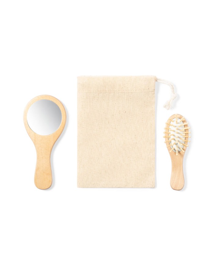 Set Cepillo y Espejo con Nombre Grabado