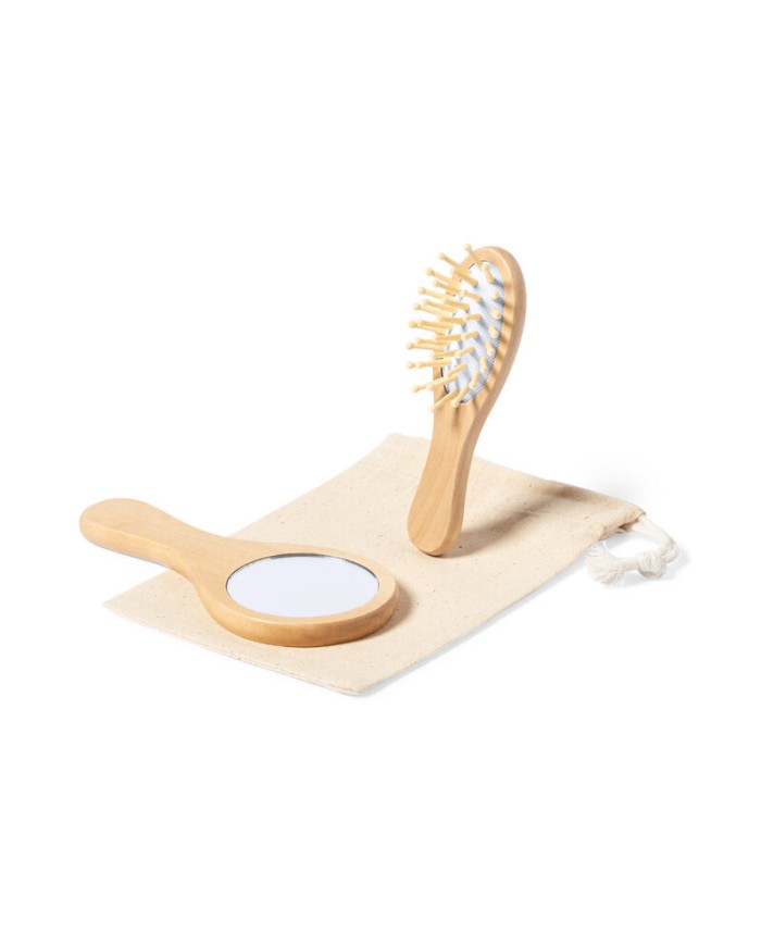 Set Cepillo y Espejo con Nombre Grabado