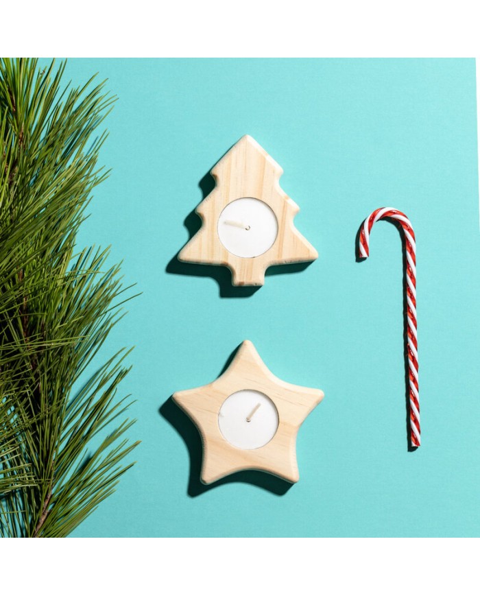 Vela en Forma de Árbol de Navidad