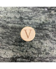 Tapón de Madera Personalizado con Inicial Grabada para Botellas de Vino