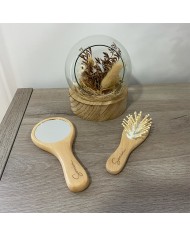 Set Cepillo y Espejo con Nombre Grabado