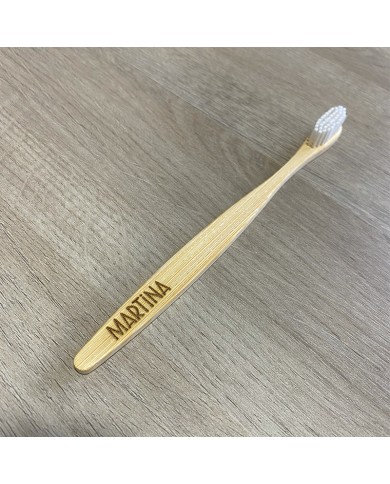 Cepillo de Dientes de Madera Personalizado con Nombre Grabado Cepillo de Dientes de Madera Personalizado con Nombre Grabado