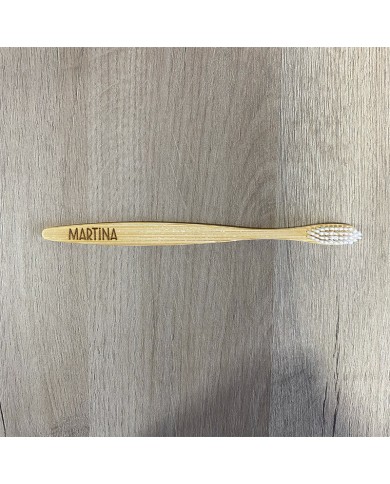 Cepillo de Dientes de Madera Personalizado con Nombre Grabado Cepillo de Dientes de Madera Personalizado con Nombre Grabado