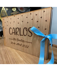 Libro de Firmas Mi Bautizo con Nombre en Metacrilato