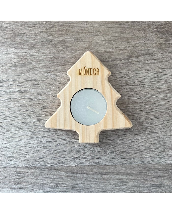 Vela en Forma de Árbol de Navidad