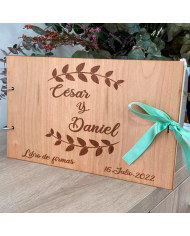 Libro de Firmas Grabado con Dos Nombres (modelo 1)