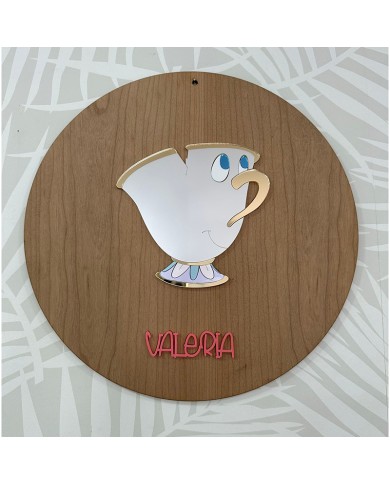 Cartel Chip Taza de la Bella y la Bestia