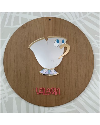 Cartel Chip Taza de la Bella y la Bestia