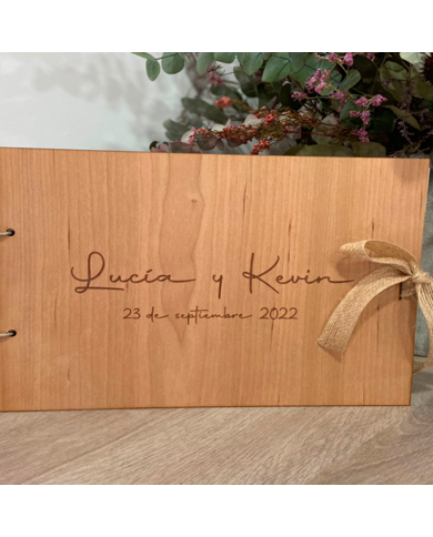 Libro de Firmas Grabado con Dos Nombres (modelo 2)