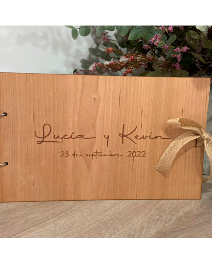 Libro de Firmas Grabado con Dos Nombres (modelo 2)