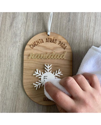 Cartel Cuenta Atrás para Navidad con Rotulador Borrable