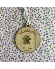 Carpeta de Madera con Pinza y Nombre Grabado