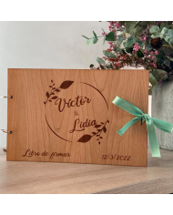 Libro de Firmas Grabado con Dos Nombres (modelo 2)