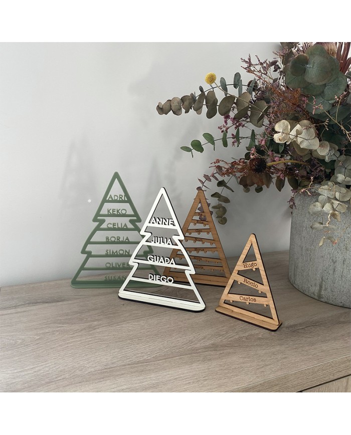 Árbol de Navidad de Nombres "Abeto con Bombillas"