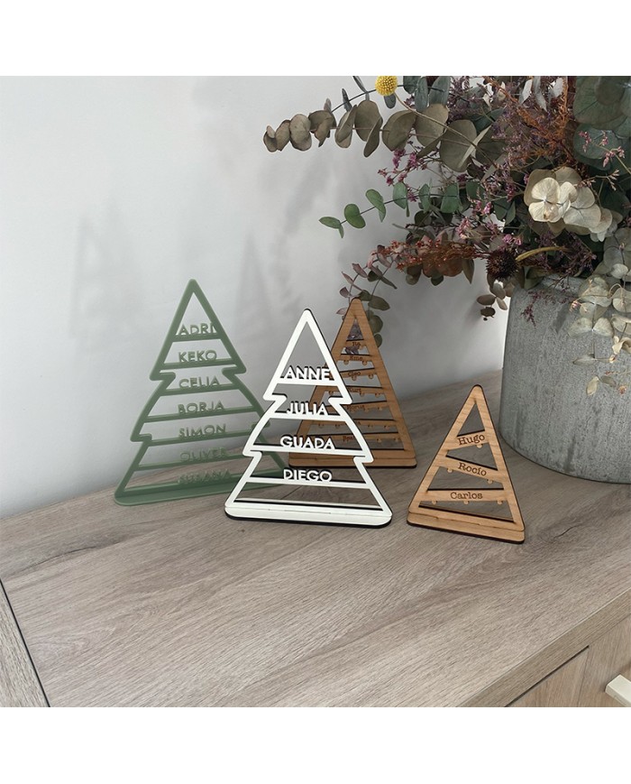 Árbol de Navidad de Nombres "Abeto con Bombillas"