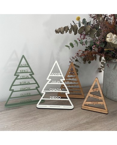 Árbol de Navidad de Nombres "Abeto con Bombillas"