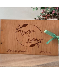 Libro de Firmas Grabado con Dos Nombres (modelo 3)