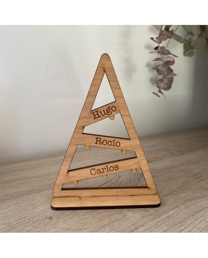 Árbol de Navidad de Nombres "Abeto con Bombillas"