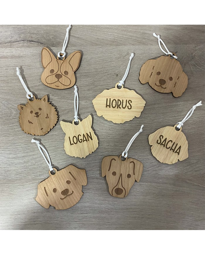 Bola de Navidad de Perro de Raza Personalizada con Nombre