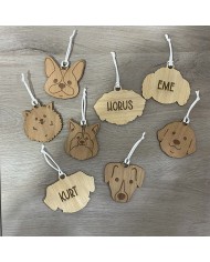 Bola de Navidad de Perro de Raza Personalizada con Nombre