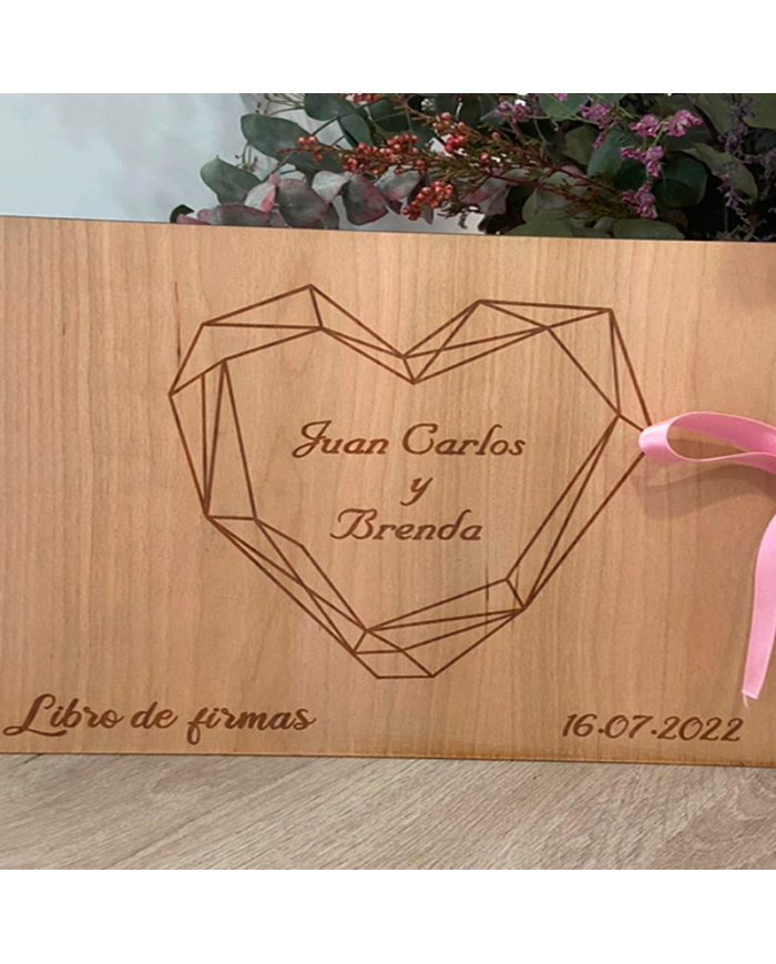 Libro de Firmas Grabado con Dos Nombres (modelo 4)