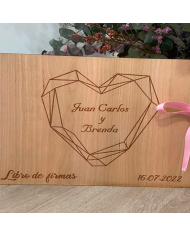 Libro de Firmas Grabado con Dos Nombres (modelo 4)