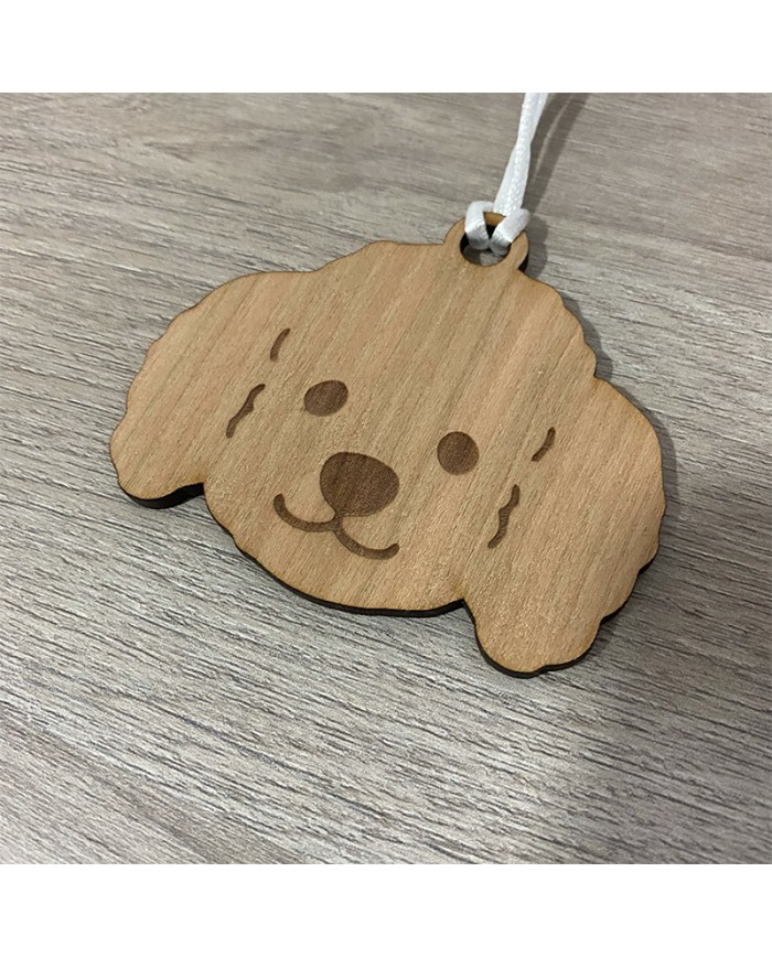 Bola de Navidad de Perro de Raza Personalizada con Nombre