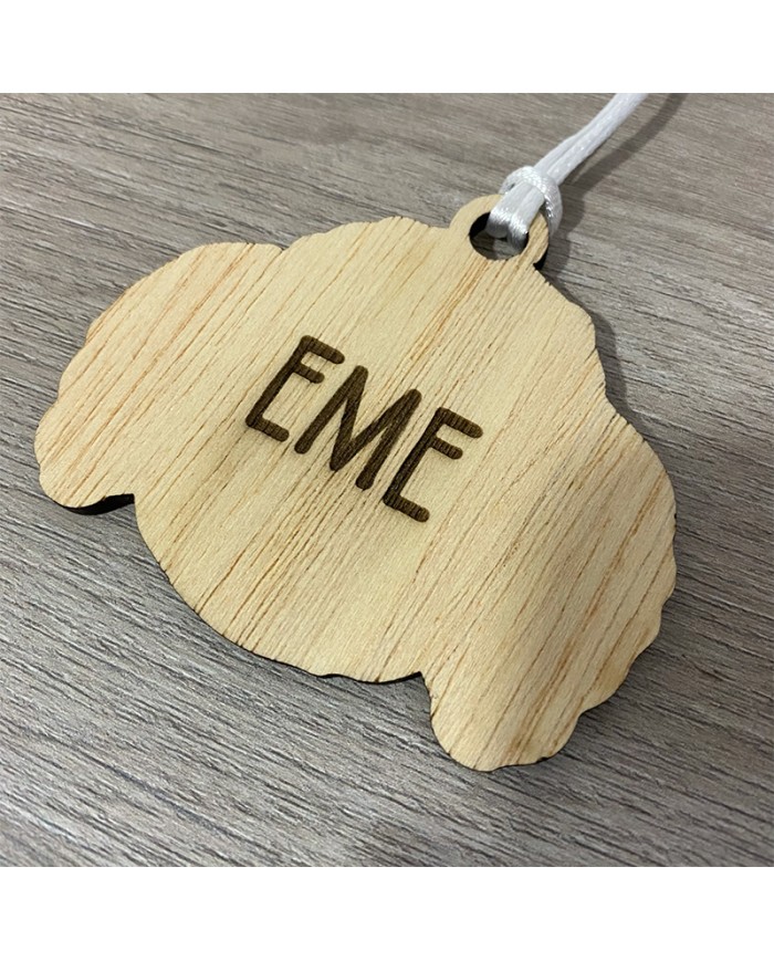 Bola de Navidad de Perro de Raza Personalizada con Nombre