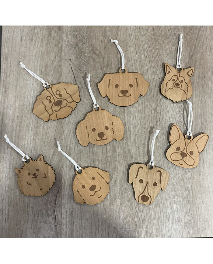 Bola de Navidad de Perro de Raza Personalizada con Nombre