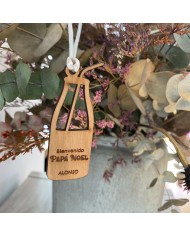 Adorno Navideño en Forma de Botella de Leche con Nombre Personalizado