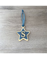Adorno Navideño de Estrella de Metacrilatos Personalizado con Inicial
