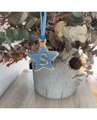 Adorno Navideño de Estrella de Metacrilatos Personalizado con Inicial