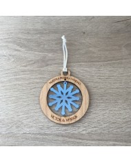 Bola de Navidad con Copo Colgando Personalizado