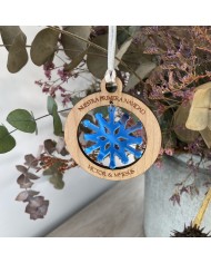 Bola de Navidad con Copo Colgando Personalizado
