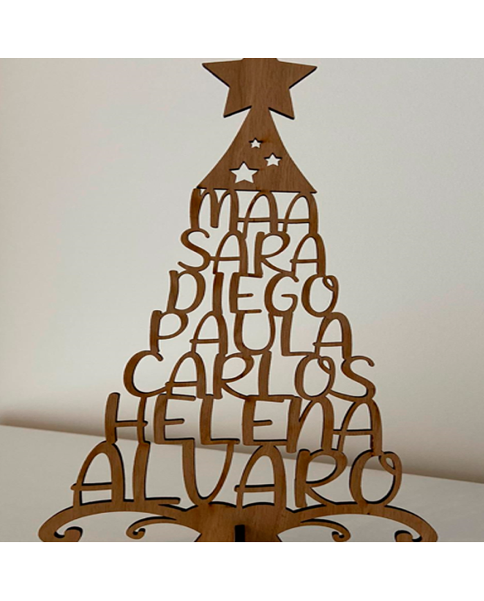 Árbol de Navidad 6-7 Nombres Madera