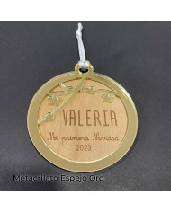 Bola de Navidad "Mi primera Navidad" Con Lluvia de Estrellas Personalizada con Nombre