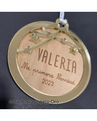 Bola de Navidad "Mi primera Navidad" Con Lluvia de Estrellas Personalizada con Nombre