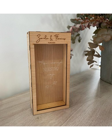 Hucha personalizada para Ritual de la Arena en Bodas "Aquí empieza nuestro viaje" Hucha personalizada para Ritual de la Arena en Bodas "Aquí empieza nuestro viaje"