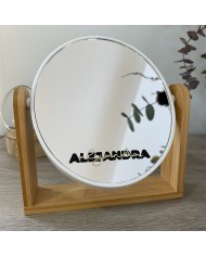 Espejo Tocador con Nombre en Vinilo