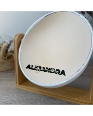 Espejo Tocador con Nombre en Vinilo