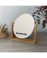 Espejo Tocador con Nombre en Vinilo